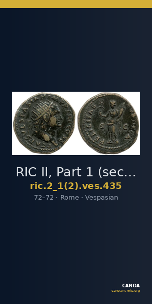 RIC II, Part 1 (second edition) Vespasian 435 — CANOA