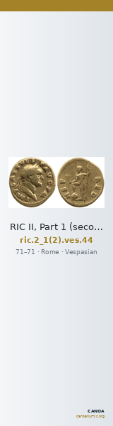 RIC II, Part 1 (second edition) Vespasian 44 — CANOA
