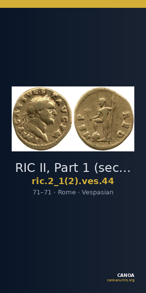RIC II, Part 1 (second edition) Vespasian 44 — CANOA