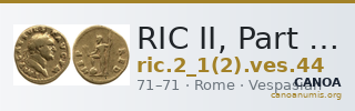 RIC II, Part 1 (second edition) Vespasian 44 — CANOA