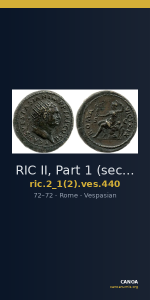 RIC II, Part 1 (second edition) Vespasian 440 — CANOA
