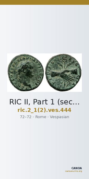 RIC II, Part 1 (second edition) Vespasian 444 — CANOA