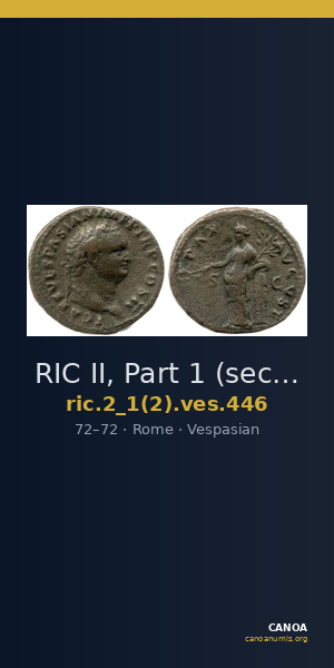 RIC II, Part 1 (second edition) Vespasian 446 — CANOA