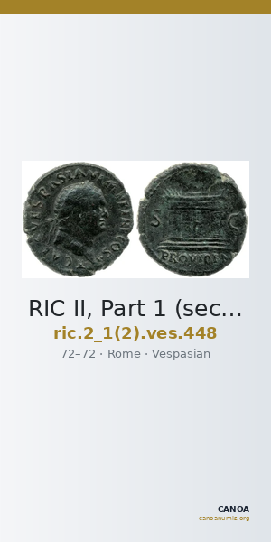 RIC II, Part 1 (second edition) Vespasian 448 — CANOA