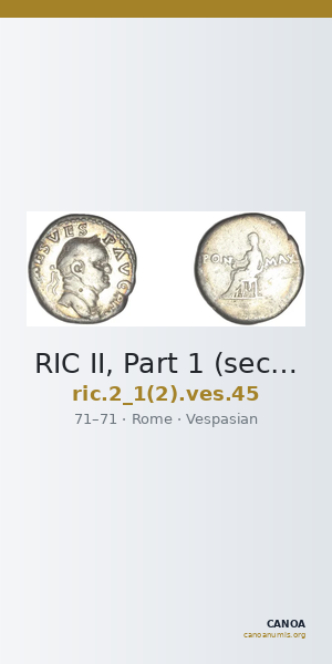 RIC II, Part 1 (second edition) Vespasian 45 — CANOA