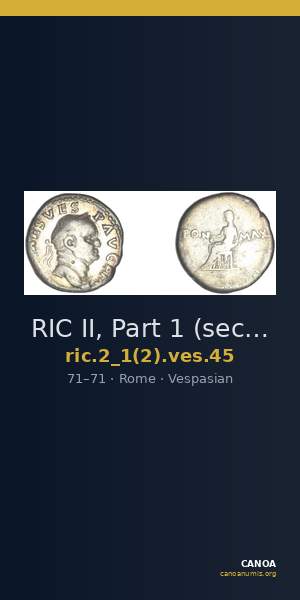 RIC II, Part 1 (second edition) Vespasian 45 — CANOA