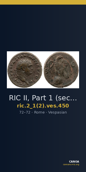 RIC II, Part 1 (second edition) Vespasian 450 — CANOA