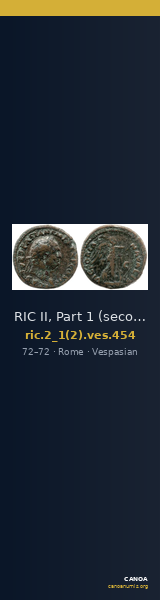 RIC II, Part 1 (second edition) Vespasian 454 — CANOA
