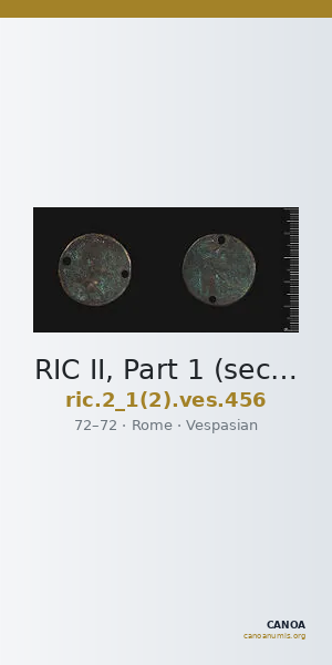 RIC II, Part 1 (second edition) Vespasian 456 — CANOA