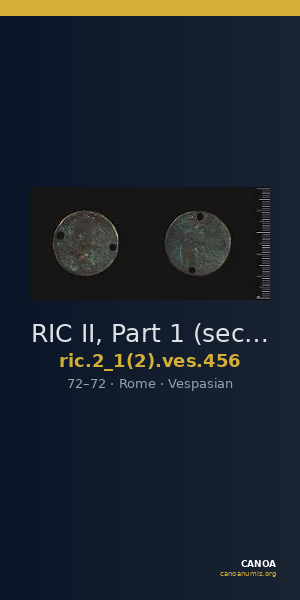 RIC II, Part 1 (second edition) Vespasian 456 — CANOA