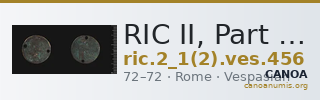 RIC II, Part 1 (second edition) Vespasian 456 — CANOA