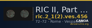 RIC II, Part 1 (second edition) Vespasian 456 — CANOA
