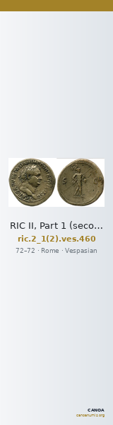 RIC II, Part 1 (second edition) Vespasian 460 — CANOA