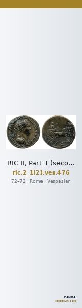 RIC II, Part 1 (second edition) Vespasian 476 — CANOA
