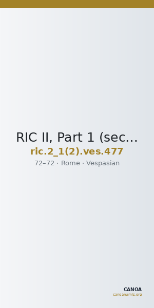 RIC II, Part 1 (second edition) Vespasian 477 — CANOA