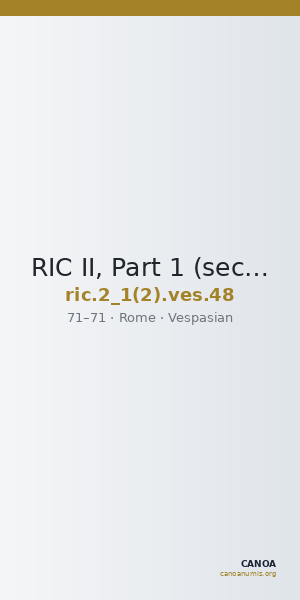 RIC II, Part 1 (second edition) Vespasian 48 — CANOA