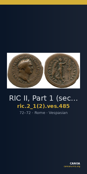 RIC II, Part 1 (second edition) Vespasian 485 — CANOA