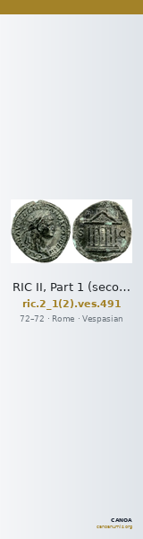 RIC II, Part 1 (second edition) Vespasian 491 — CANOA