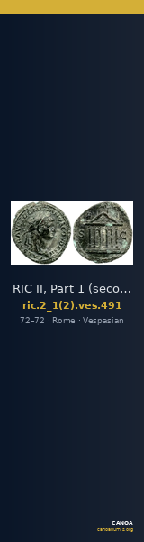 RIC II, Part 1 (second edition) Vespasian 491 — CANOA