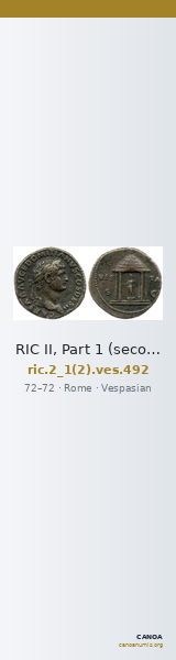 RIC II, Part 1 (second edition) Vespasian 492 — CANOA