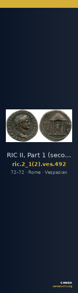 RIC II, Part 1 (second edition) Vespasian 492 — CANOA
