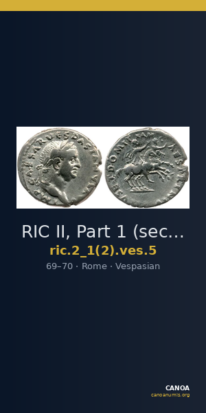 RIC II, Part 1 (second edition) Vespasian 5 — CANOA