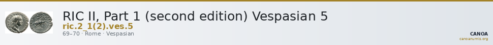 RIC II, Part 1 (second edition) Vespasian 5 — CANOA