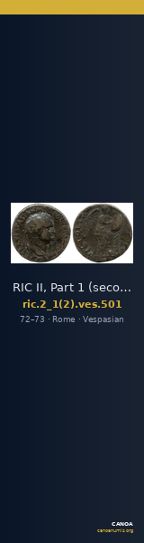 RIC II, Part 1 (second edition) Vespasian 501 — CANOA