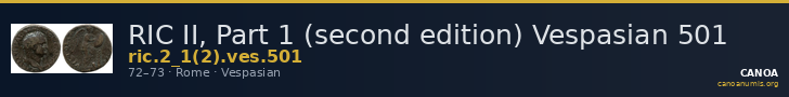 RIC II, Part 1 (second edition) Vespasian 501 — CANOA