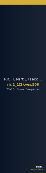 RIC II, Part 1 (second edition) Vespasian 508 — CANOA