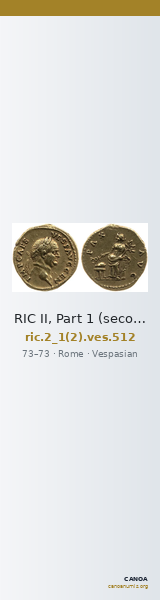 RIC II, Part 1 (second edition) Vespasian 512 — CANOA