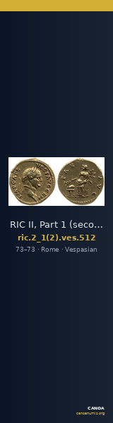 RIC II, Part 1 (second edition) Vespasian 512 — CANOA