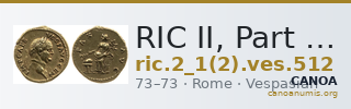 RIC II, Part 1 (second edition) Vespasian 512 — CANOA