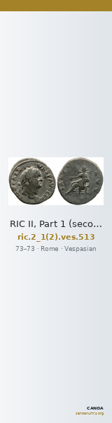 RIC II, Part 1 (second edition) Vespasian 513 — CANOA