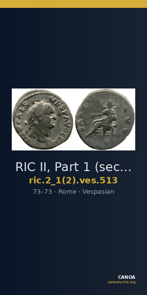 RIC II, Part 1 (second edition) Vespasian 513 — CANOA