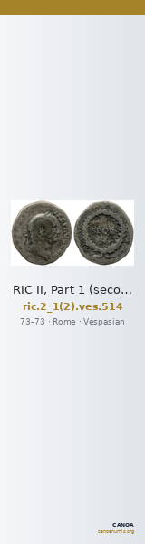 RIC II, Part 1 (second edition) Vespasian 514 — CANOA