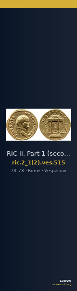 RIC II, Part 1 (second edition) Vespasian 515 — CANOA