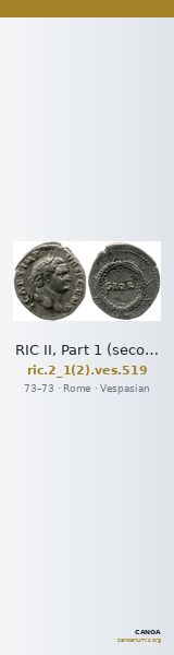 RIC II, Part 1 (second edition) Vespasian 519 — CANOA