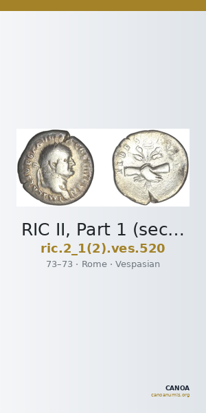 RIC II, Part 1 (second edition) Vespasian 520 — CANOA