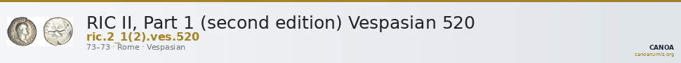 RIC II, Part 1 (second edition) Vespasian 520 — CANOA