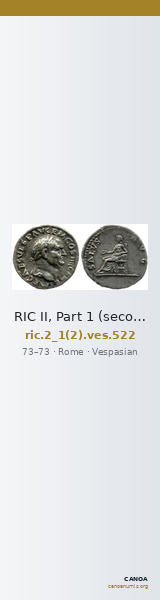 RIC II, Part 1 (second edition) Vespasian 522 — CANOA