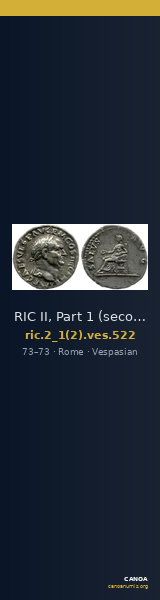 RIC II, Part 1 (second edition) Vespasian 522 — CANOA
