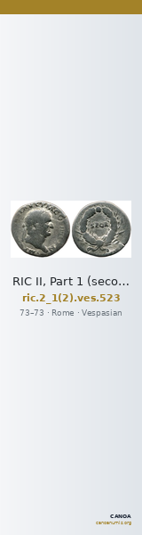 RIC II, Part 1 (second edition) Vespasian 523 — CANOA