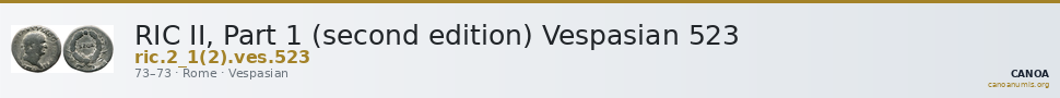 RIC II, Part 1 (second edition) Vespasian 523 — CANOA