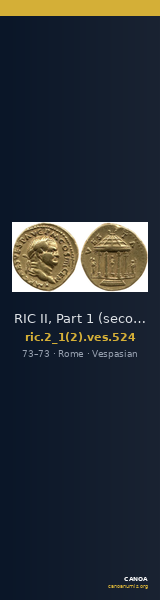 RIC II, Part 1 (second edition) Vespasian 524 — CANOA