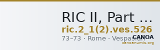 RIC II, Part 1 (second edition) Vespasian 526 — CANOA