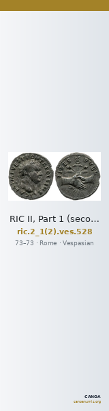 RIC II, Part 1 (second edition) Vespasian 528 — CANOA