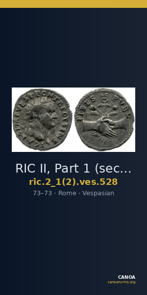 RIC II, Part 1 (second edition) Vespasian 528 — CANOA