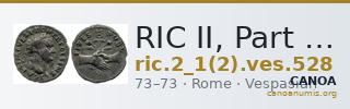 RIC II, Part 1 (second edition) Vespasian 528 — CANOA