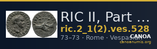 RIC II, Part 1 (second edition) Vespasian 528 — CANOA